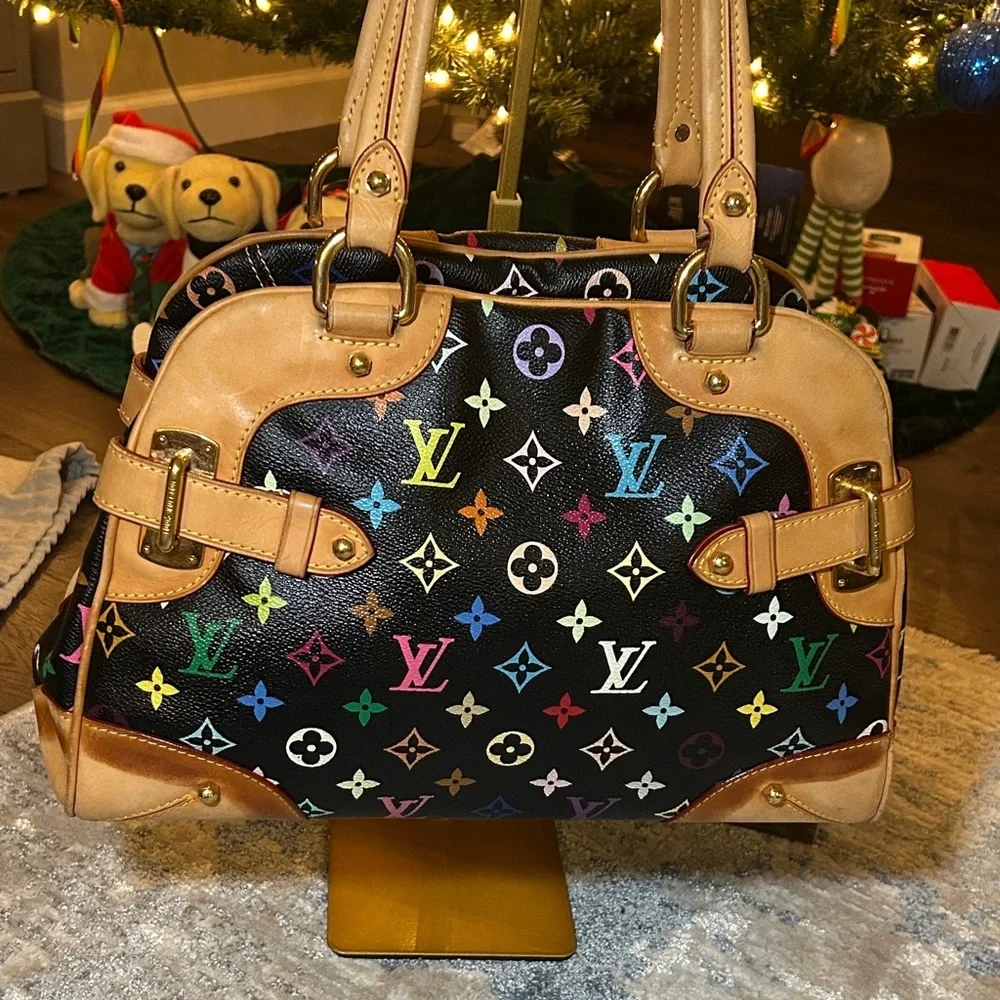 314. Louis Vuitton Claudia in Black Murakami w/coa